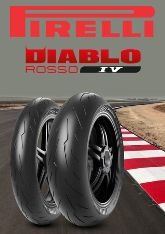 PIRELLI ROSSO 4 120/70-17 & 200/60-17 COMBO