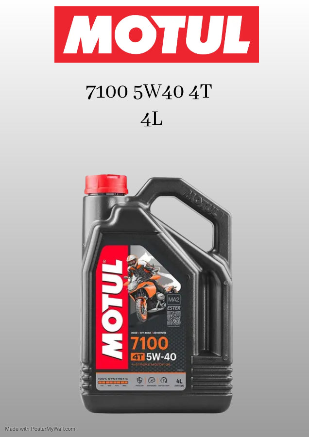 5 L MOTUL 7100 10W40 MA2 100% Synthetic Engine Oil 4T Moto Quad Atv Scooter